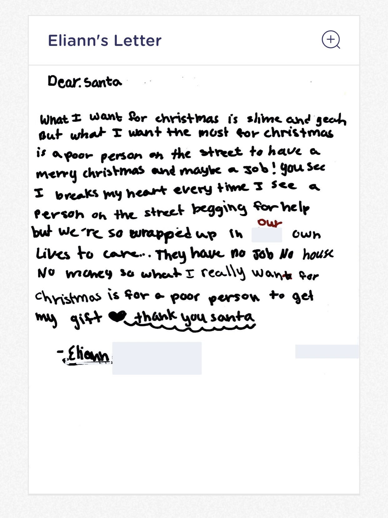 Eilann's Letter
